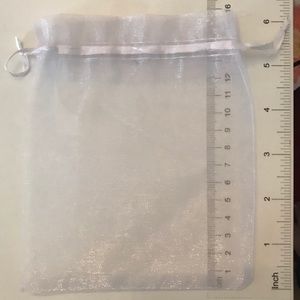 Sheer white jewelry gift bag